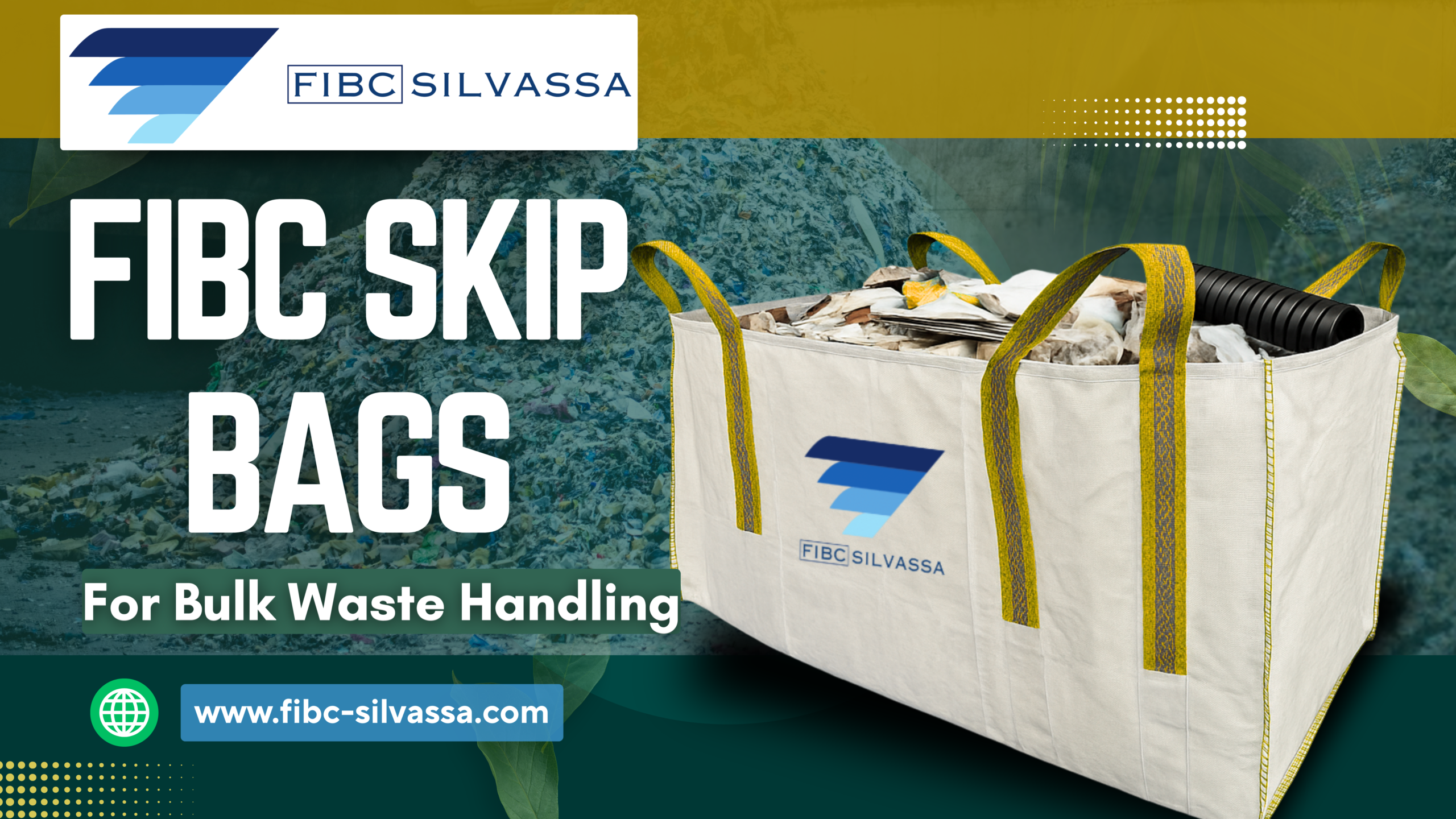 Heavy Duty FIBC Skip Bags for Construction and Industrial Waste Management