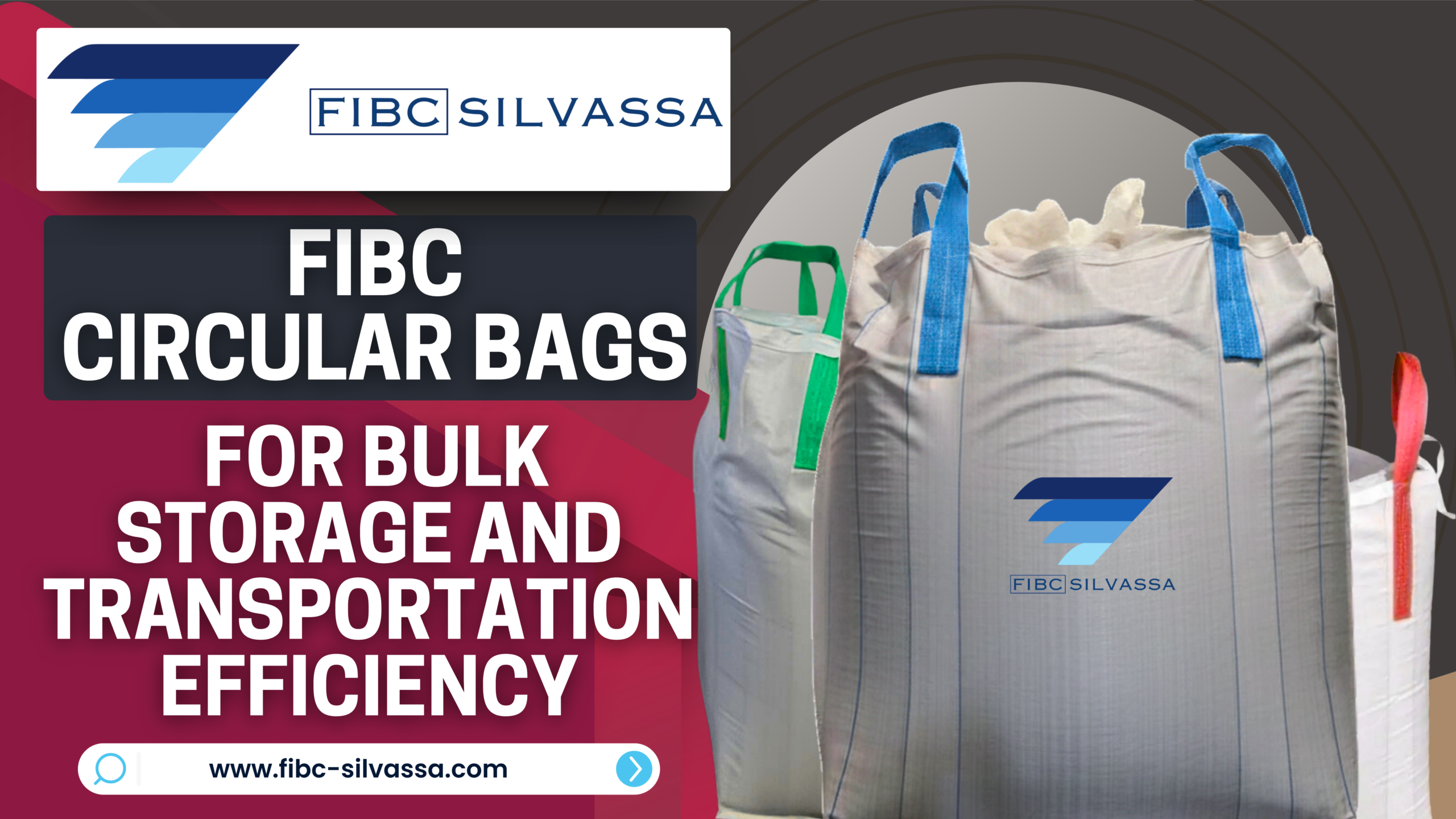 FIBC Circular Bags used for industrial bulk storage and transportation