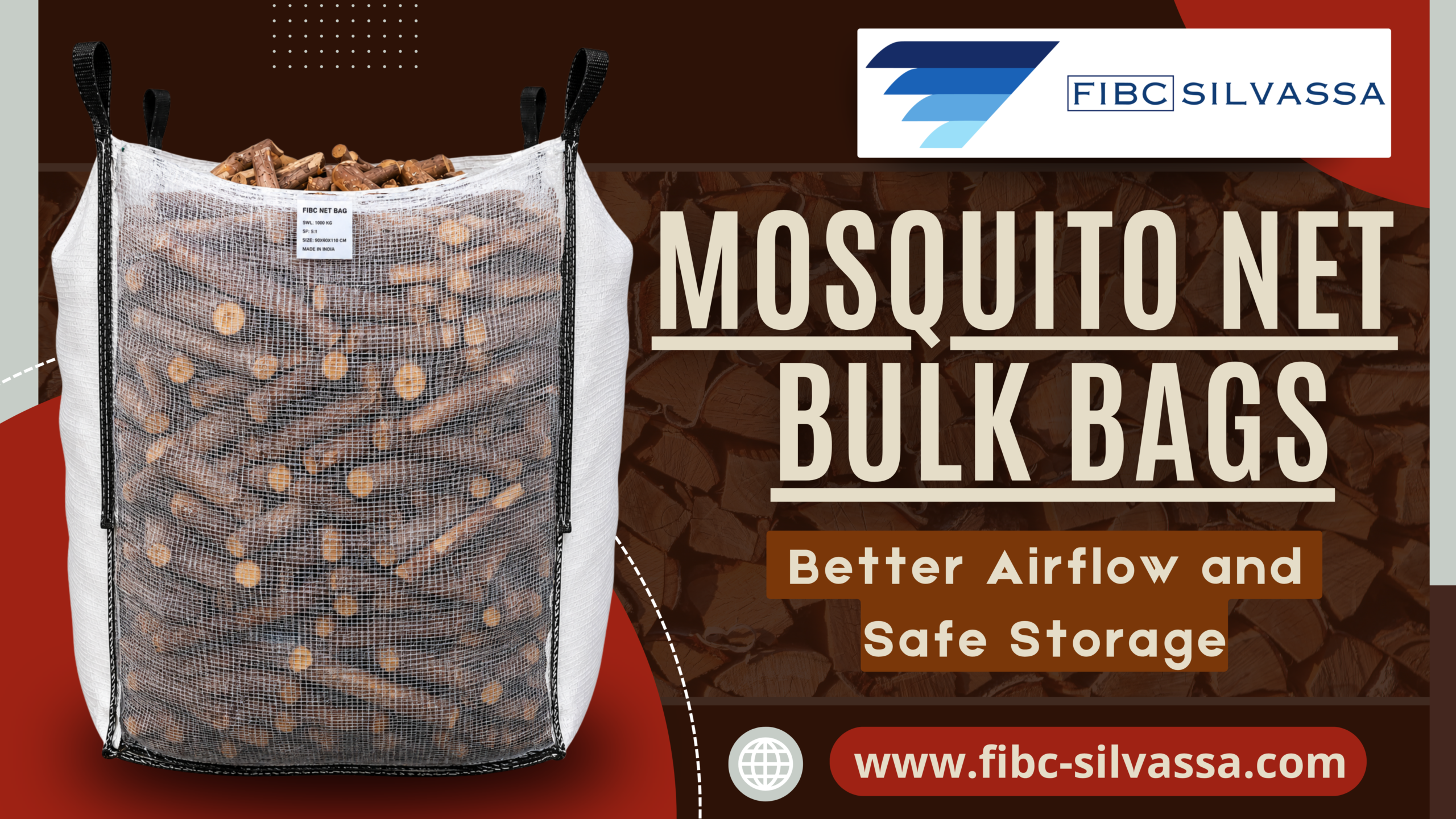 Mosquito net bulk bags with breathable mesh structure for agricultural storage