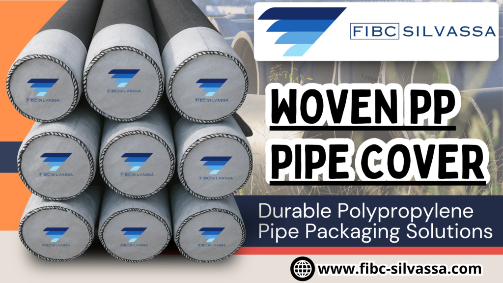 Woven PP Pipe Cover protecting industrial pipes during storage and transportation