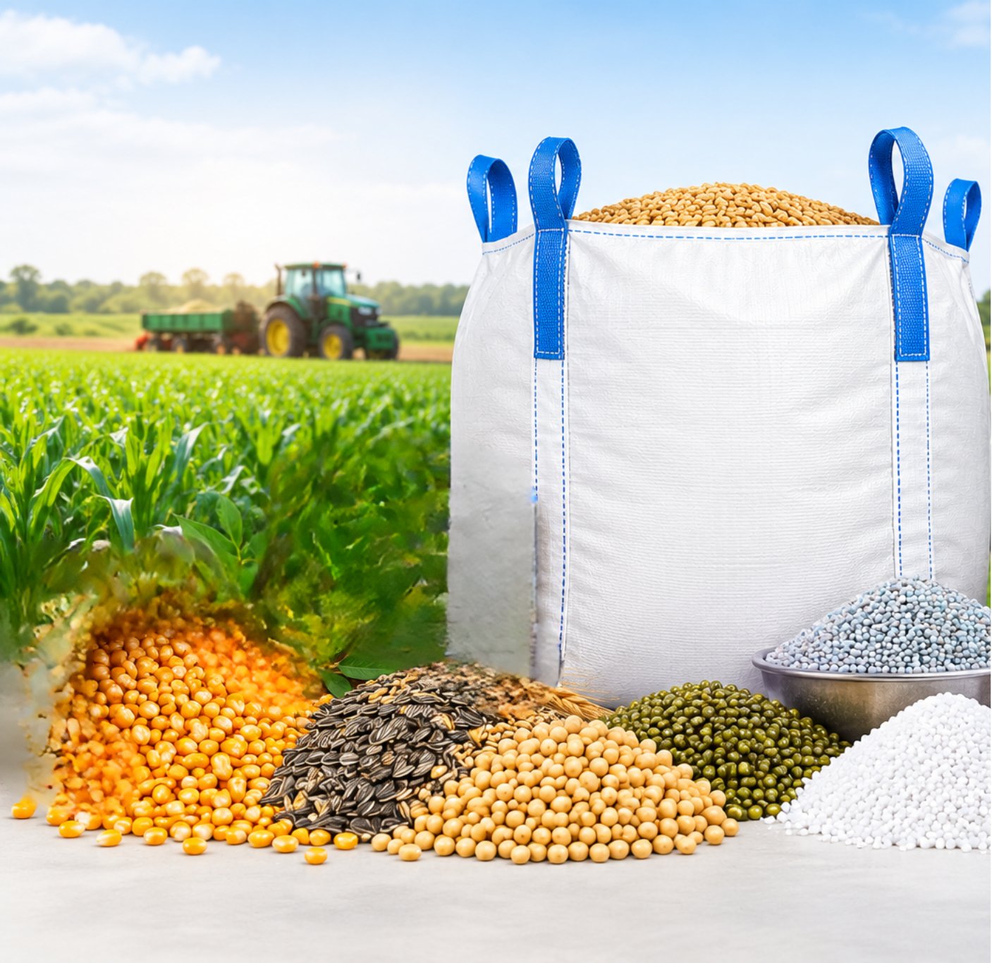 Hygienic FIBC bulk packaging for sugar, salt, flour, and food ingredients