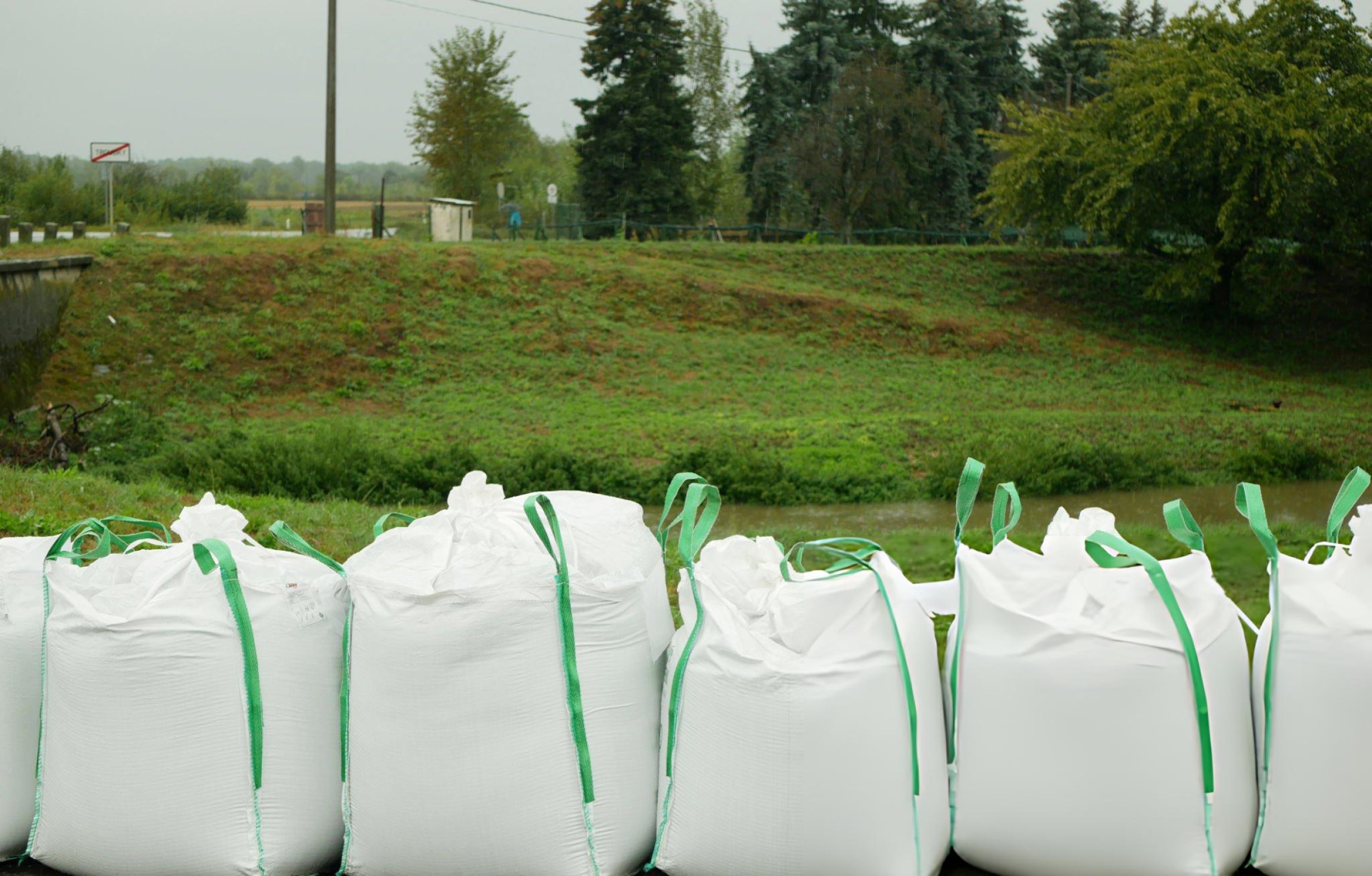 Stacked Silage Bags